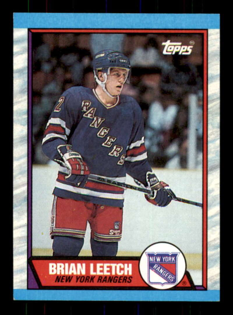 Brian Leetch Rookie Card 1989-90 Topps #136 Image 1