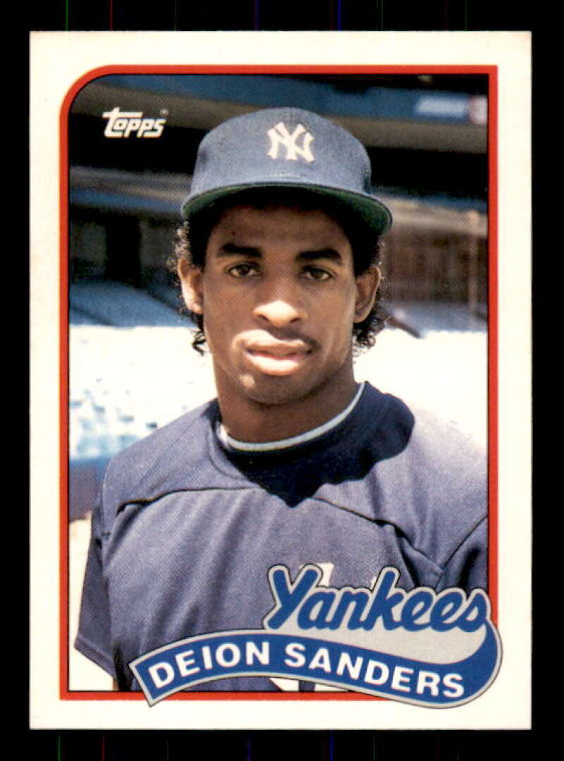 Deion Sanders Rookie Card Baseball 1989 Topps #110T Image 1