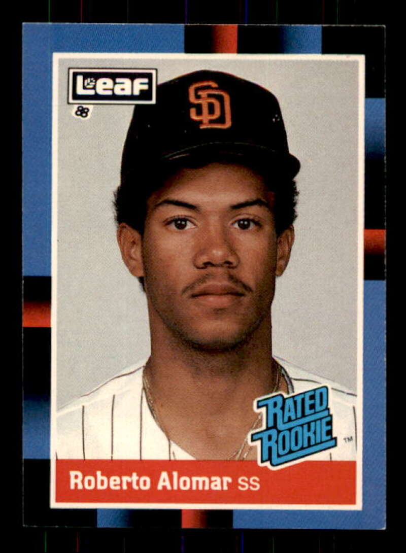 Roberto Alomar Rookie Card 1988 Leaf/Donruss #34 Image 1