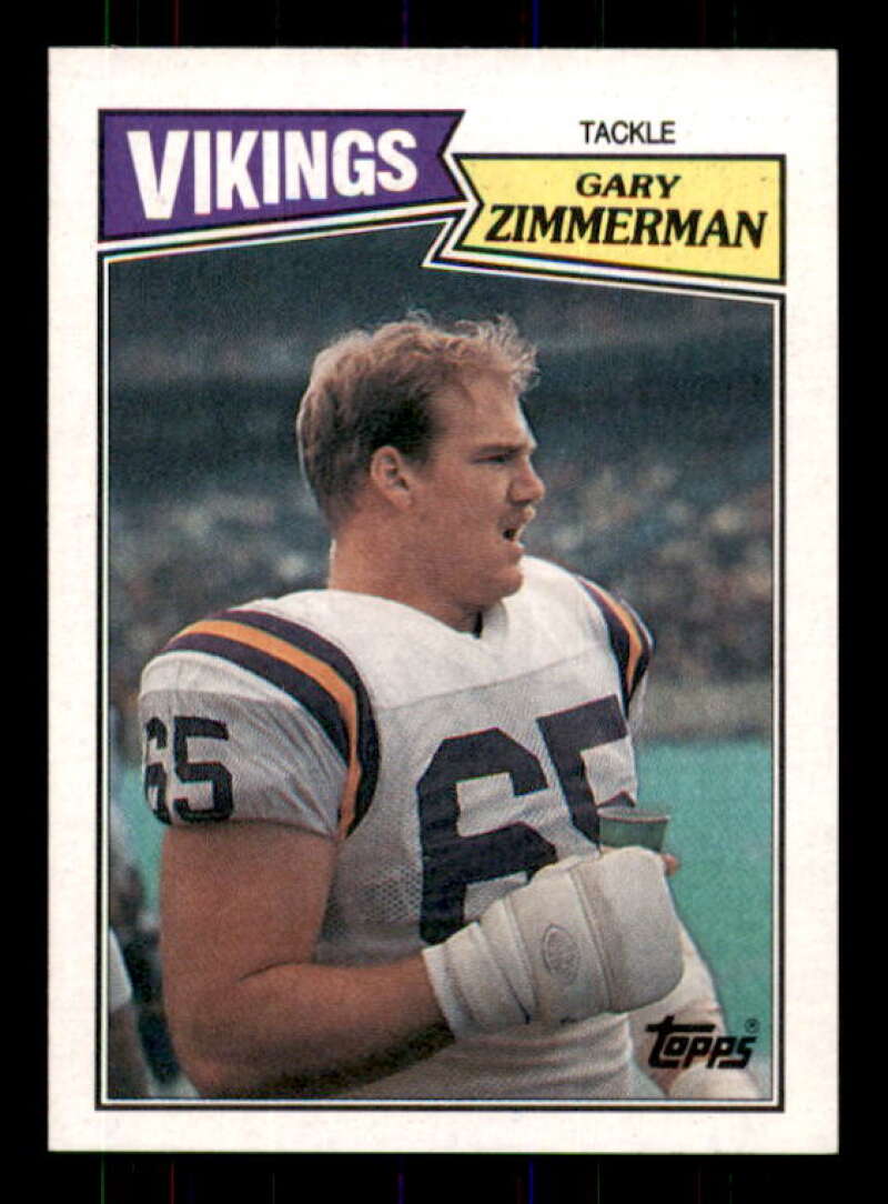 Gary Zimmerman Rookie Card 1987 Topps #207 Image 1