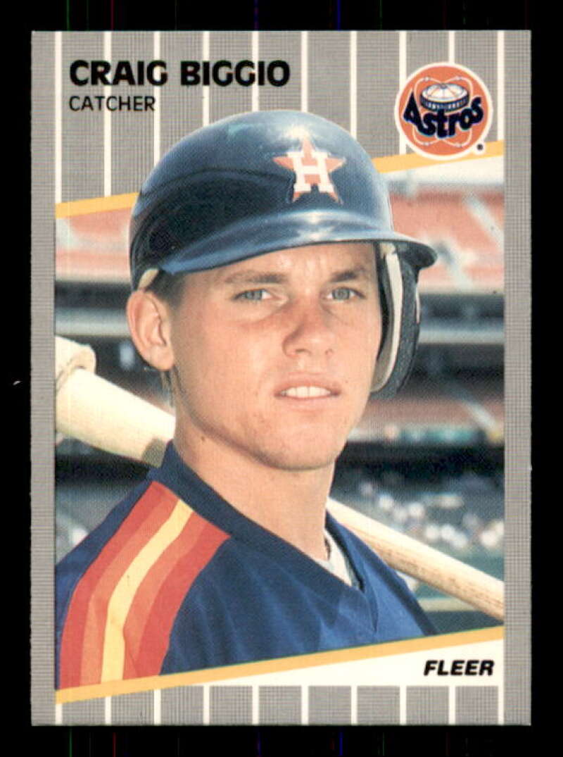 Craig Biggio Rookie Card 1989 Fleer #353 Image 1