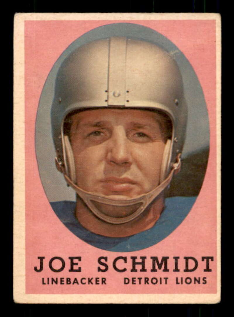 Joe Schmidt Card 1958 Topps #3 Image 1