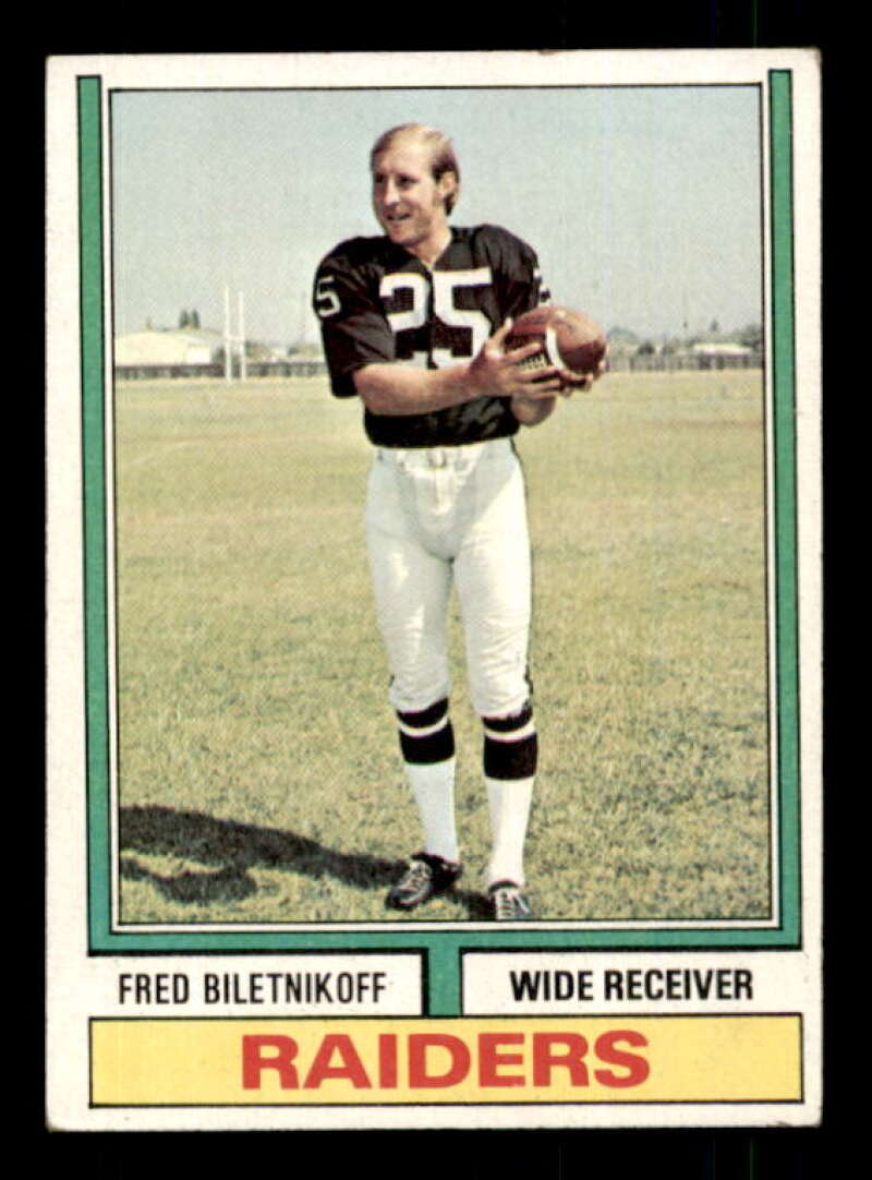 Fred Biletnikoff Card 1974 Topps #490 Image 1