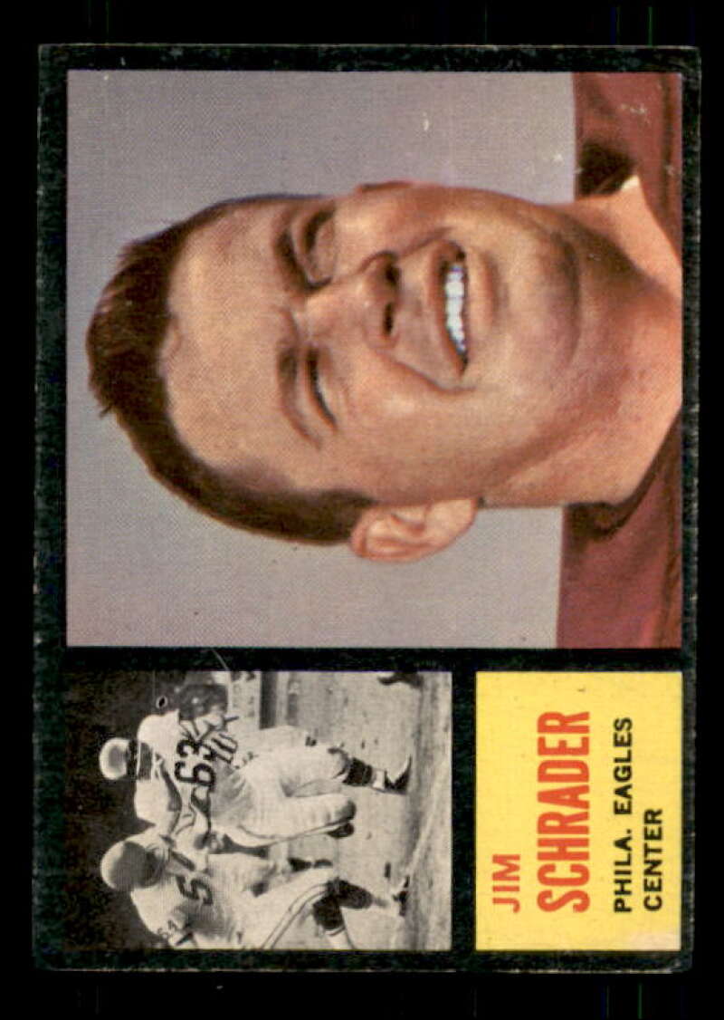 Jim Schrader SP Card 1962 Topps #121 Image 1