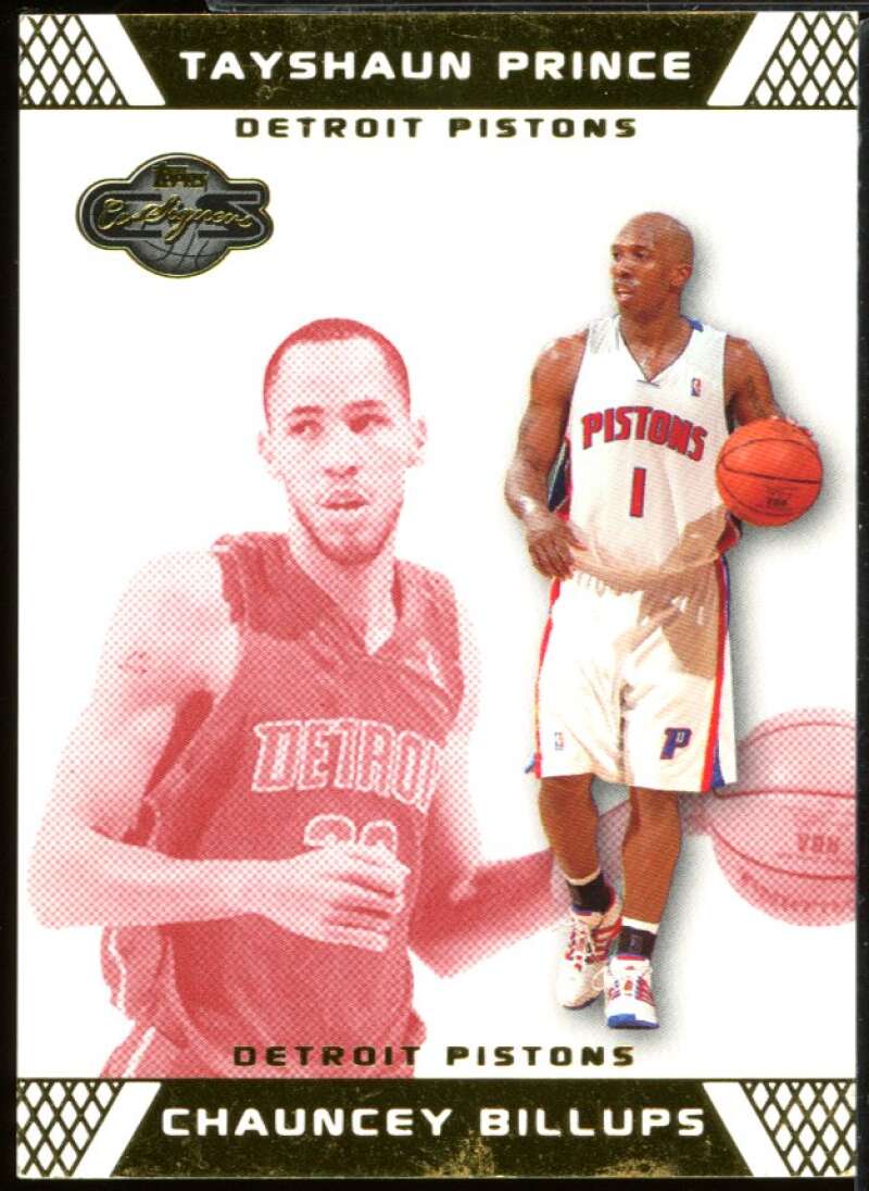 Chauncey Billups/Richard Hamilton Card 2007-08 Topps Co-Signers Gold Red #2 Image 1