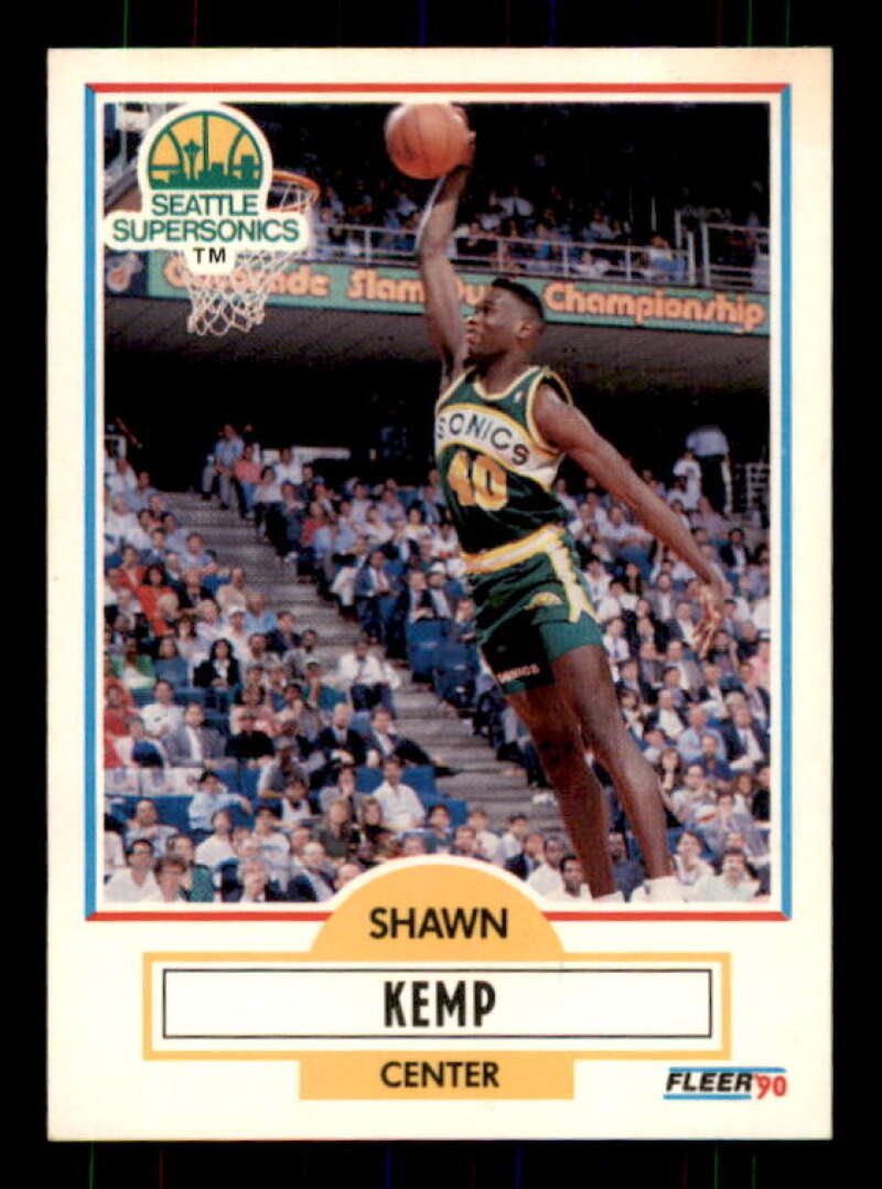 Shawn Kemp Rookie Card 1990-91 Fleer #178 Image 1