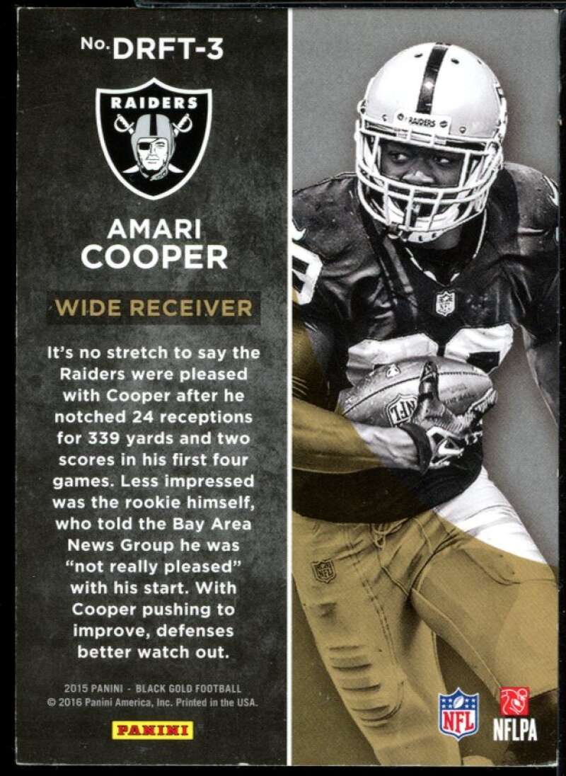 Amari Cooper Rookie Card 2015 Panini Black Gold Draft Symbols #DRFT3 Image 2