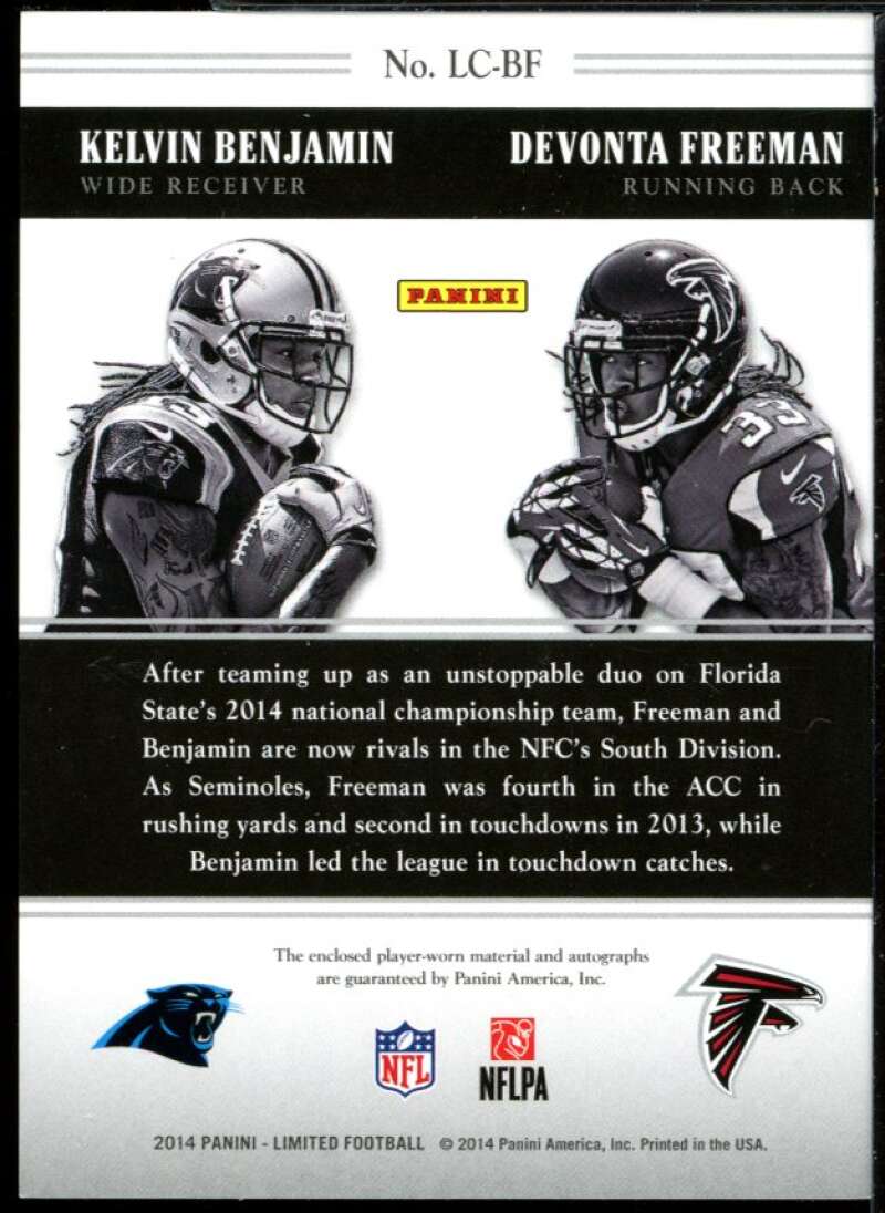 Kelvin Benjamin/Devonta Freeman Rookie 2014 Limited Limited Combos LC-BF #DSKB Image 2