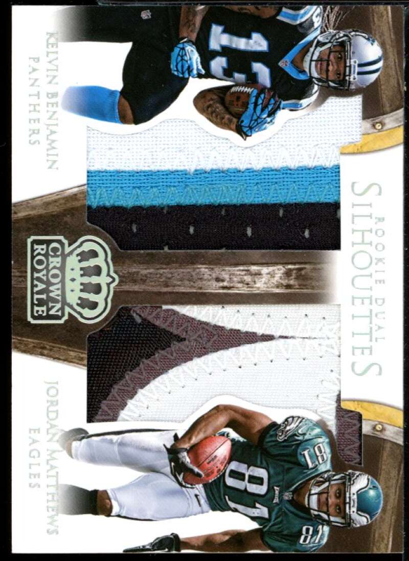 Jordan Matthews/Kelvin Benjamin 2014 Crown Royale Dual Rookie Silhouettes #DSWR2 Image 1