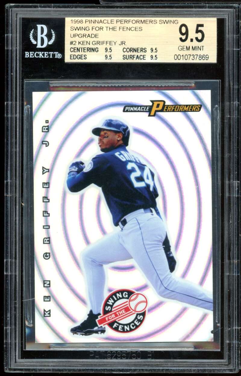 Ken Griffey Jr 1998 Pinnacle Performers Swing For The fences Upgrade #2 BGS 9.5 Image 1