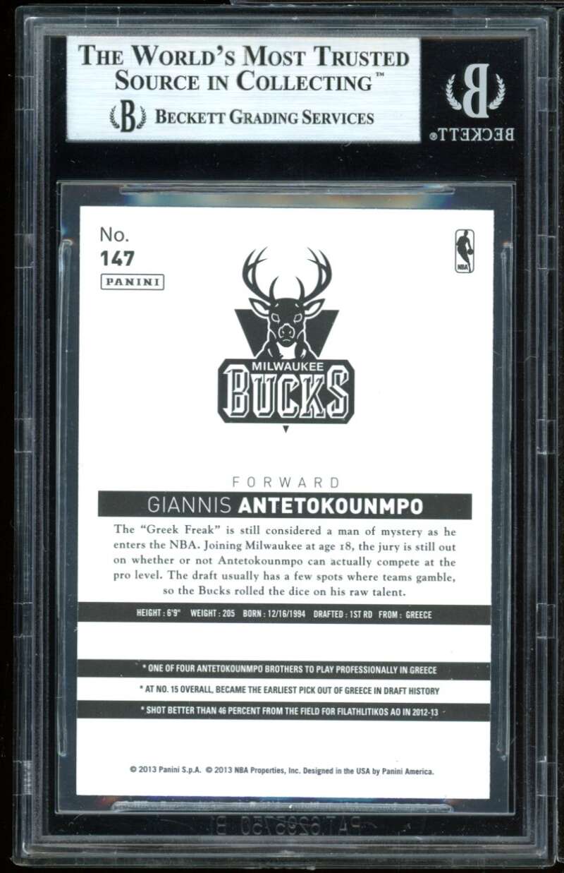Giannis Antetokounmpo Rookie Card #147 Hoops Chinese #147 BGS 8.5 (9.5 9 9.5 8) Image 2
