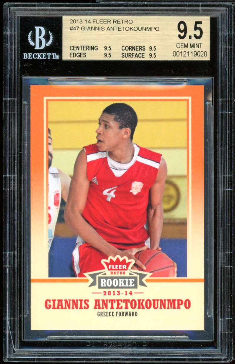 Giannis Antetokounmpo Rookie 2013-14 Fleer Retro #47 BGS 9.5 (9.5 9.5 9.5 9.5) Image 1