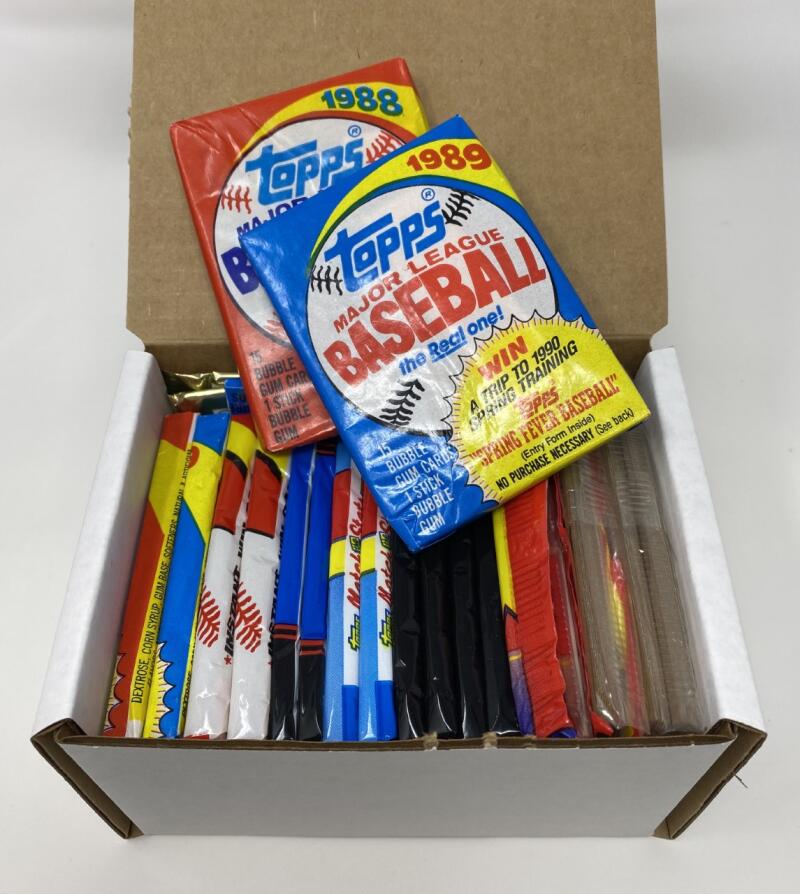 Superior Sports Investments 300 Old Vintage Topps Baseball Cards in Sealed Wax Pack Lot Gift Package Image 1