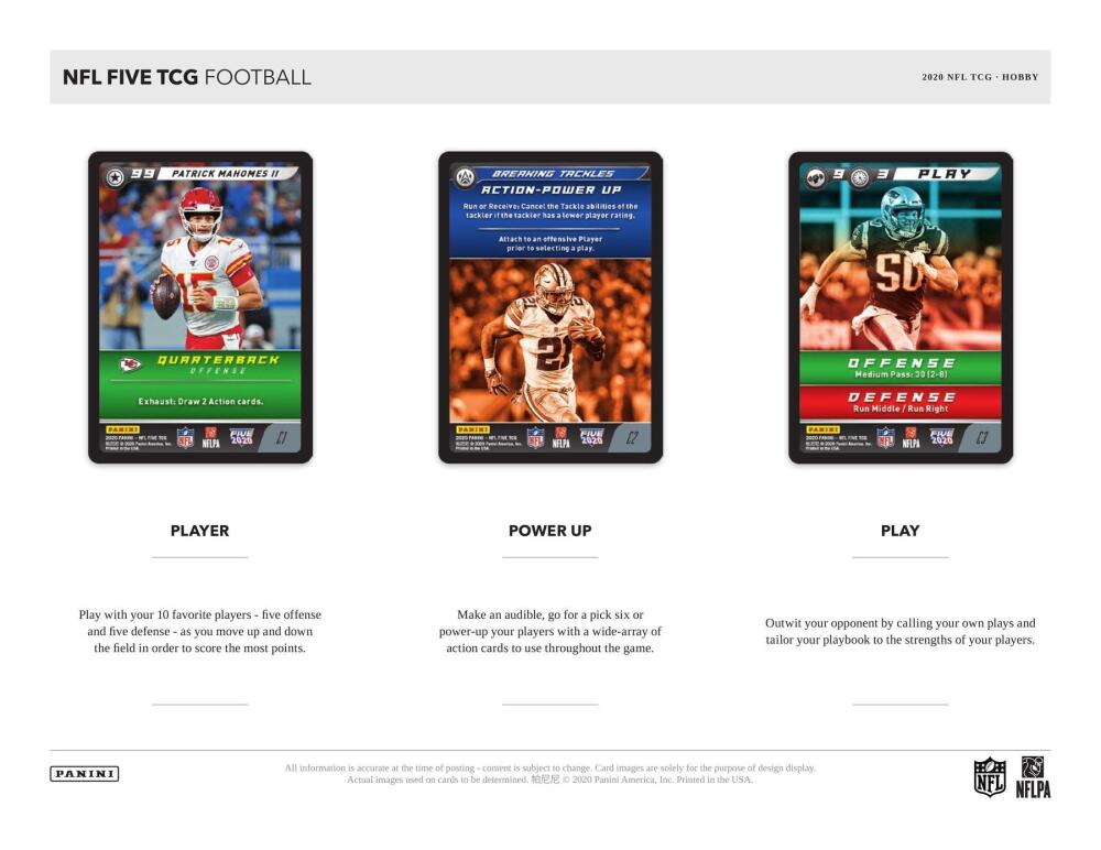 2020 Panini NFL Five Football Trading Card Game Booster Box w/ Joe Burrow Rookie Image 4
