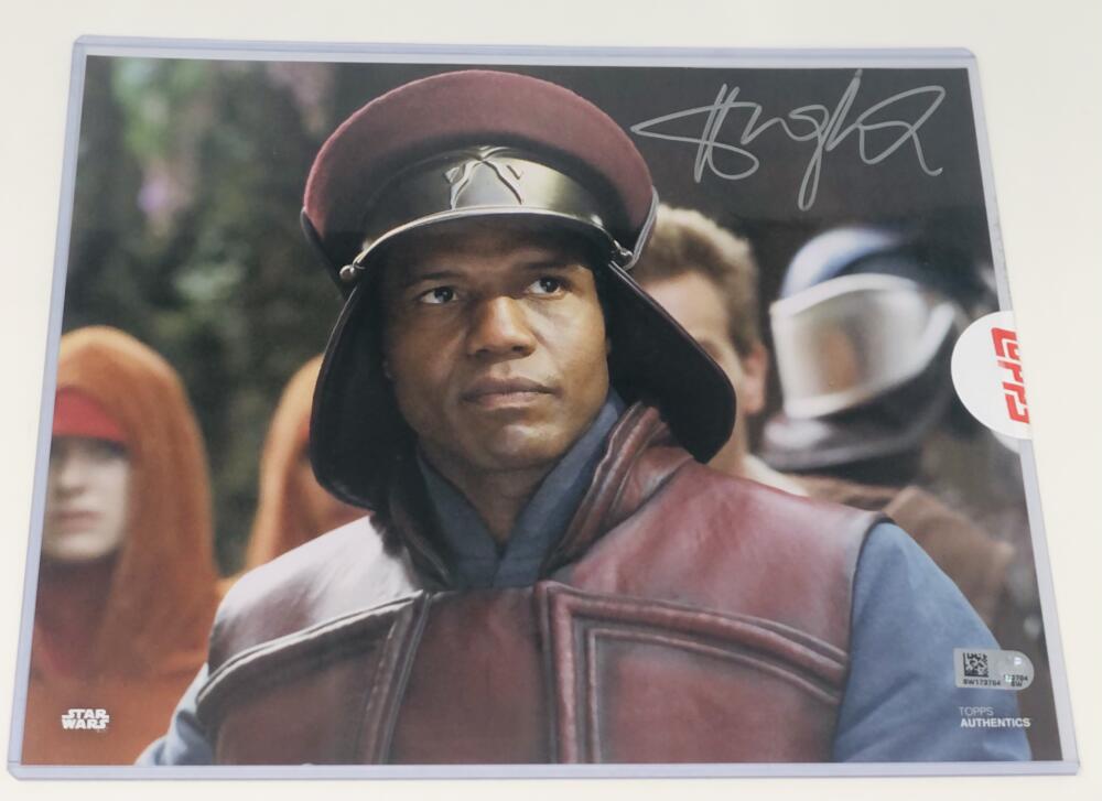 Topps Star Wars 8x10 Authentic Autograped Hugh Quarshie Photo  Image 2