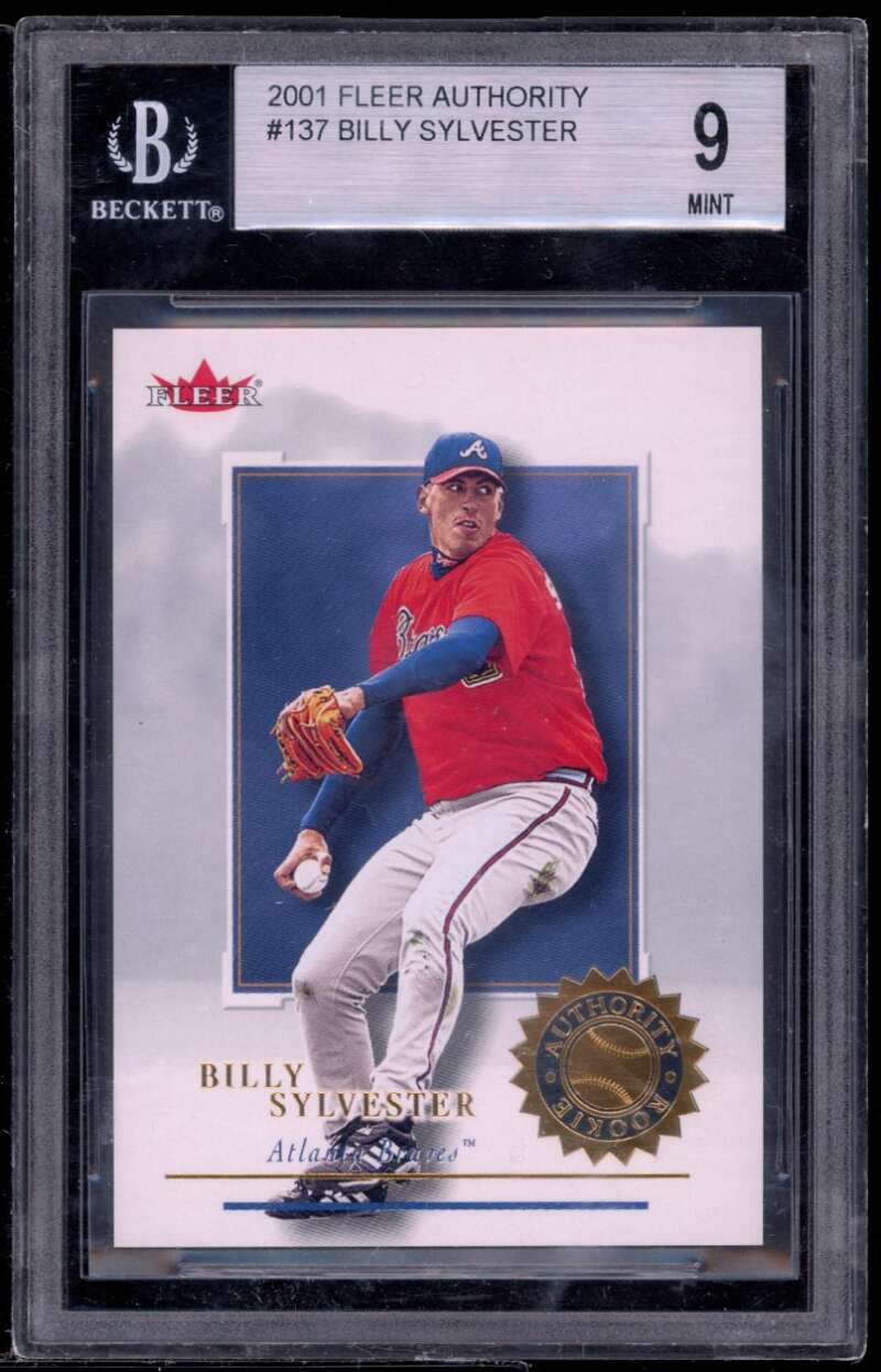 Billy Sylvester Rookie Card 2001 Fleer Authority #137 BGS 9 (9.5 9 9 9) Image 1