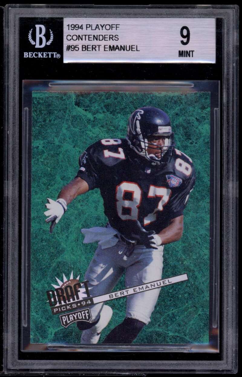 Bert Emanuel Rookie Card 1994 Playoff Contenders #95 BGS 9 (10 9 9 9) Image 1