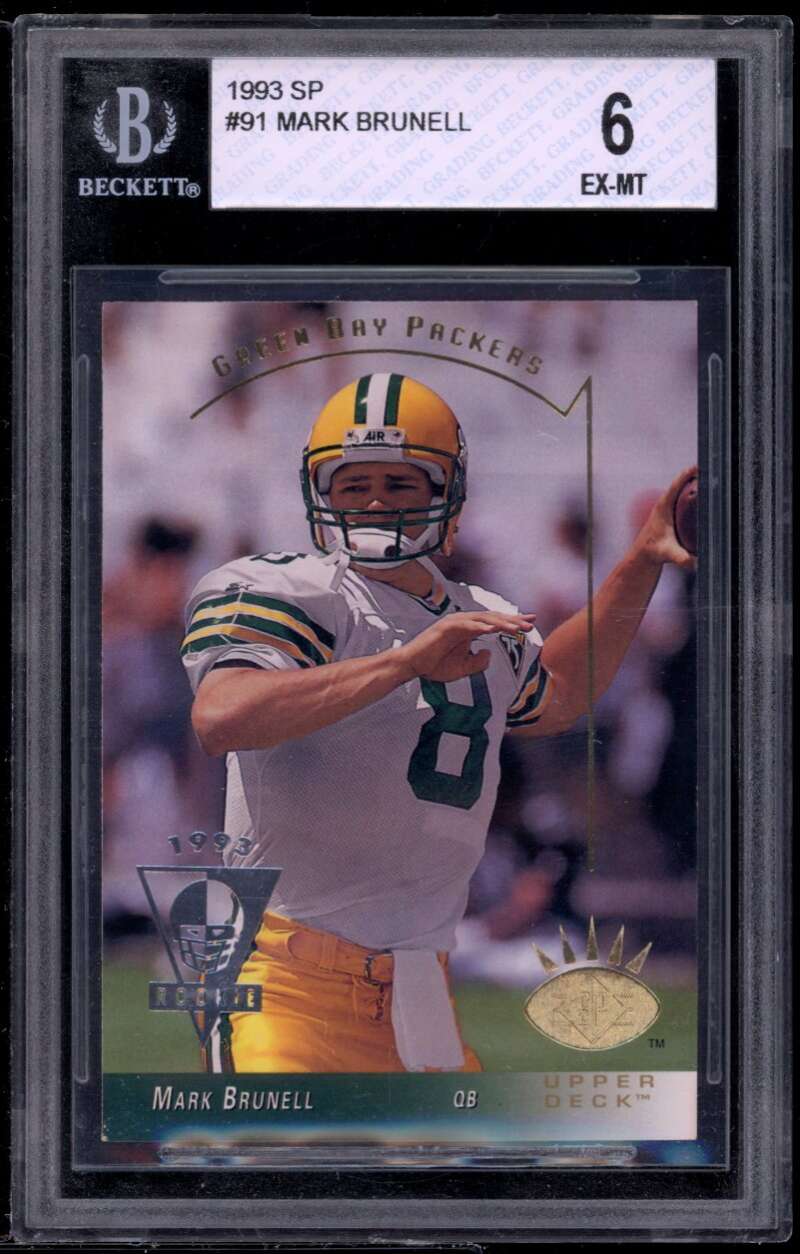 Mark Brunell Rookie Card 1993 SP #91 BGS 6 (10 5.5 8 8.5) Image 1