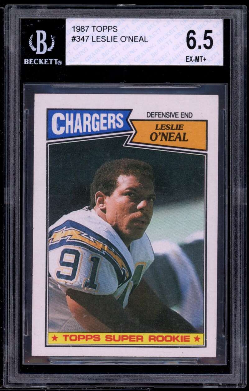 Leslie O'neal Rookie Card 1987 Topps #37 BGS 6.5 (8 6 8 7.5) Image 1