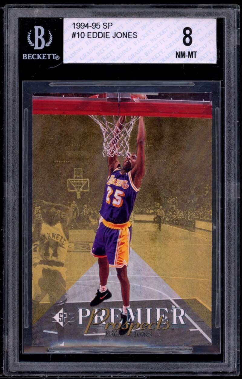 Eddie Jones Rookie Card 1994-95 SP #10 BGS 8 (10 7.5 8 9) Image 1