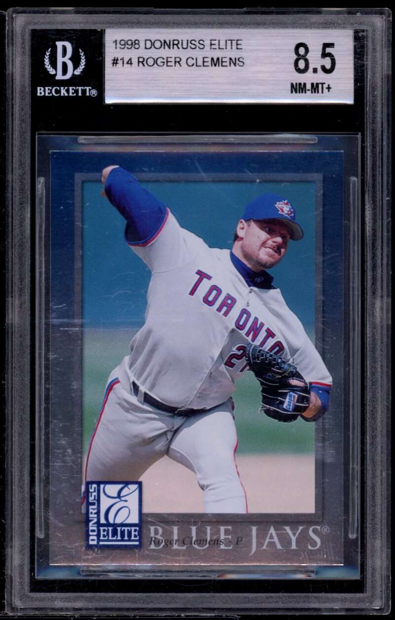 Roger Clemens Card 1998 Donruss Elite #14 BGS 8.5 (9 8.5 8.5 9) Image 1