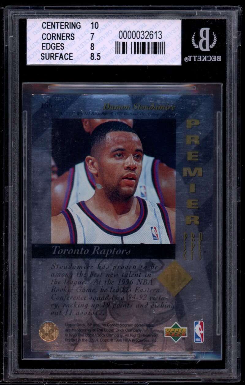 Damon Stoudamire Rookie Card 1995-96 SP #165 BGS 7.5 (10 7 8 8.5) Image 2