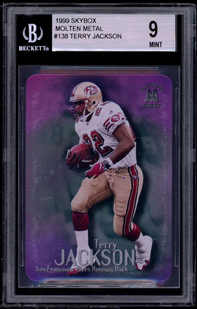 Terry Jackson Rookie Card 1999 Skybox Molten Metal #138 BGS 9 (10 10 9.5 8.5) Image 1