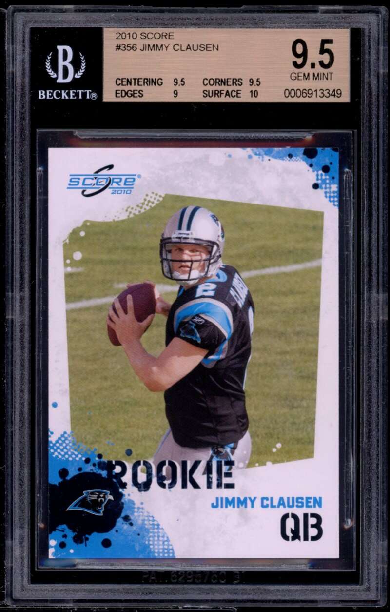 Jimmy Clausen Rookie Card 2010 Score #356 BGS 9.5 (9.5 9.5 9 10) Image 1