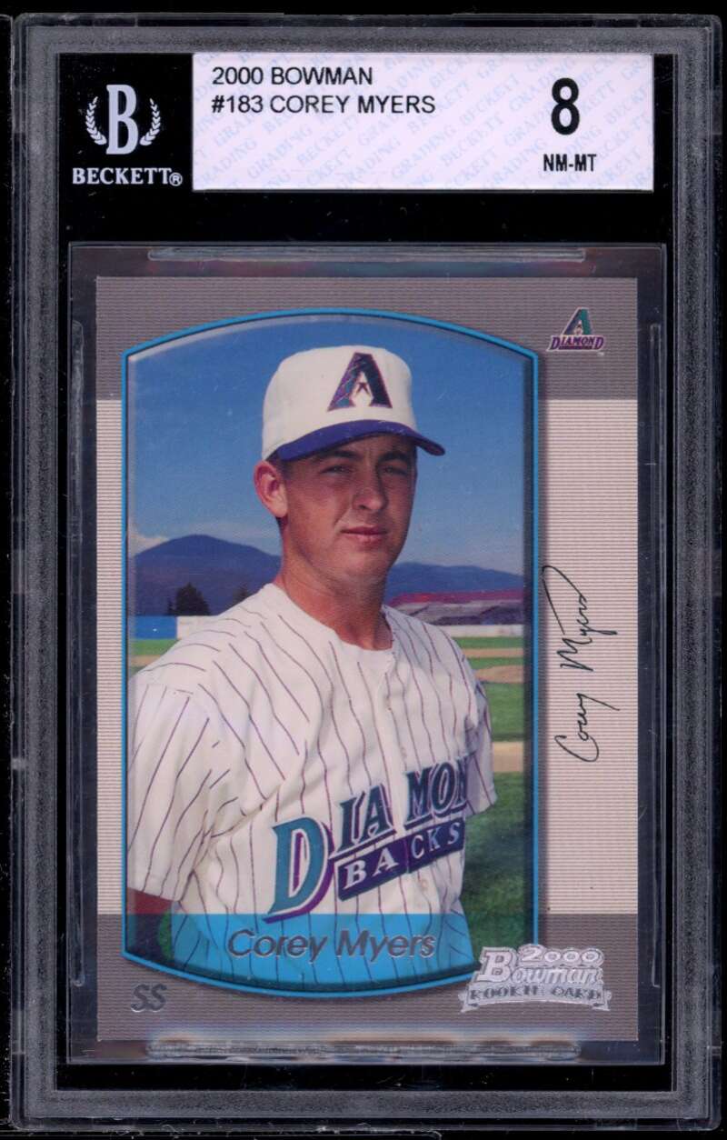 Corey Myers Rookie Card 2000 Bowman #183 BGS 8 (9.5 7.5 8.5 9) Image 1