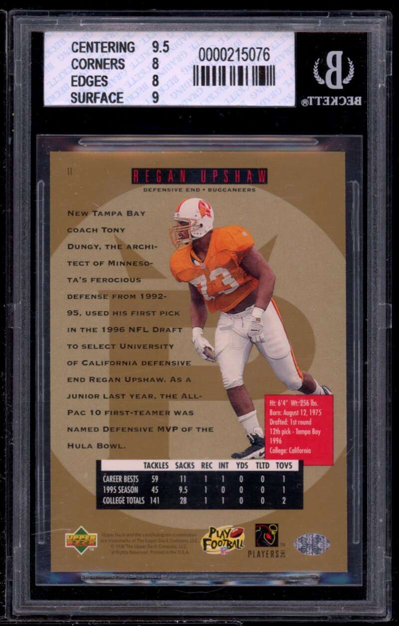 Regan Upshaw Rookie Card 1996 SP #11 BGS 8 (9.5 8 8 9) Image 2