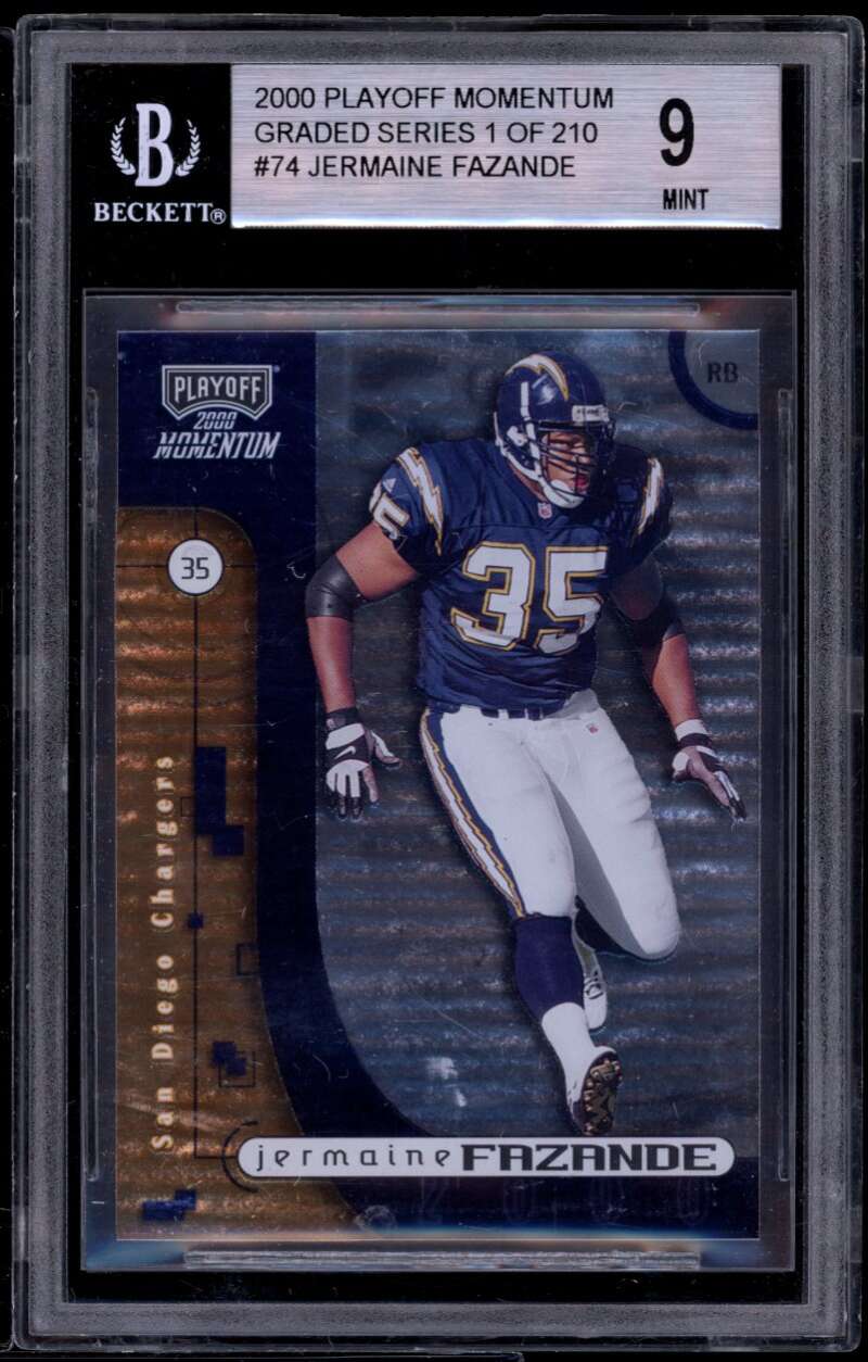 Jermaine Fazande Card 2000 Playoff Momentum #74 BGS 9 (9.5 9 9 9) Image 1