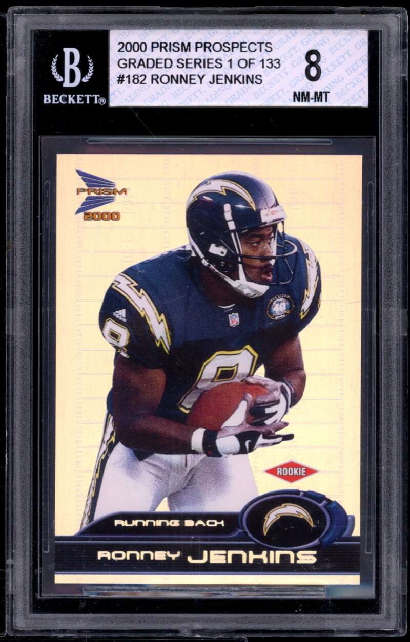 Ronney Jenkins Rookie Card 2000 Prizm Prospects #182 BGS 8 (8.5 8 7.5 8) Image 1