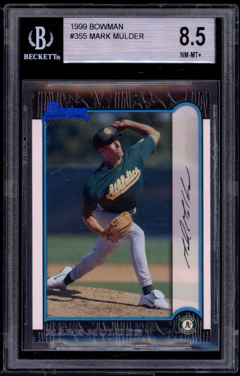 Mark Mulder Rookie Card 1999 Bowman #355 BGS 8.5 (8.5 8.5 8.5 9) Image 1