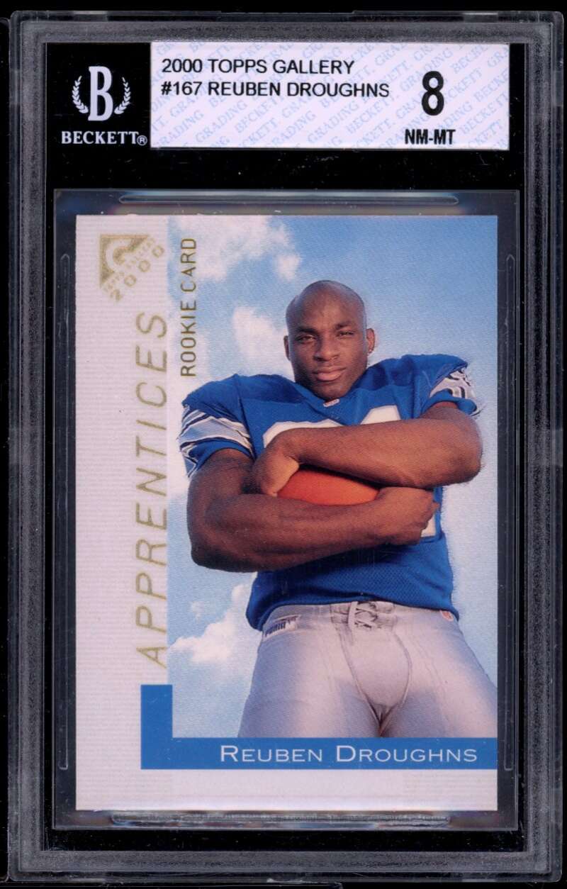 Reuben Droughns Rookie Card 2000 Topps Gallery #167 BGS 8 (9 8 8 9) Image 1