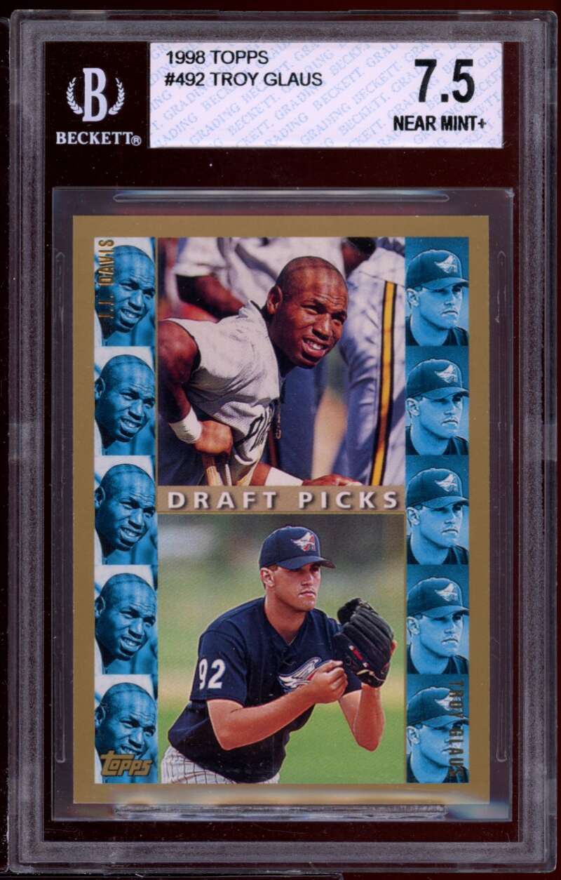 Troy Glaus Rookie Card 1998 Topps #492 BGS 7.5 (9.5 7 8 9.5) Image 1