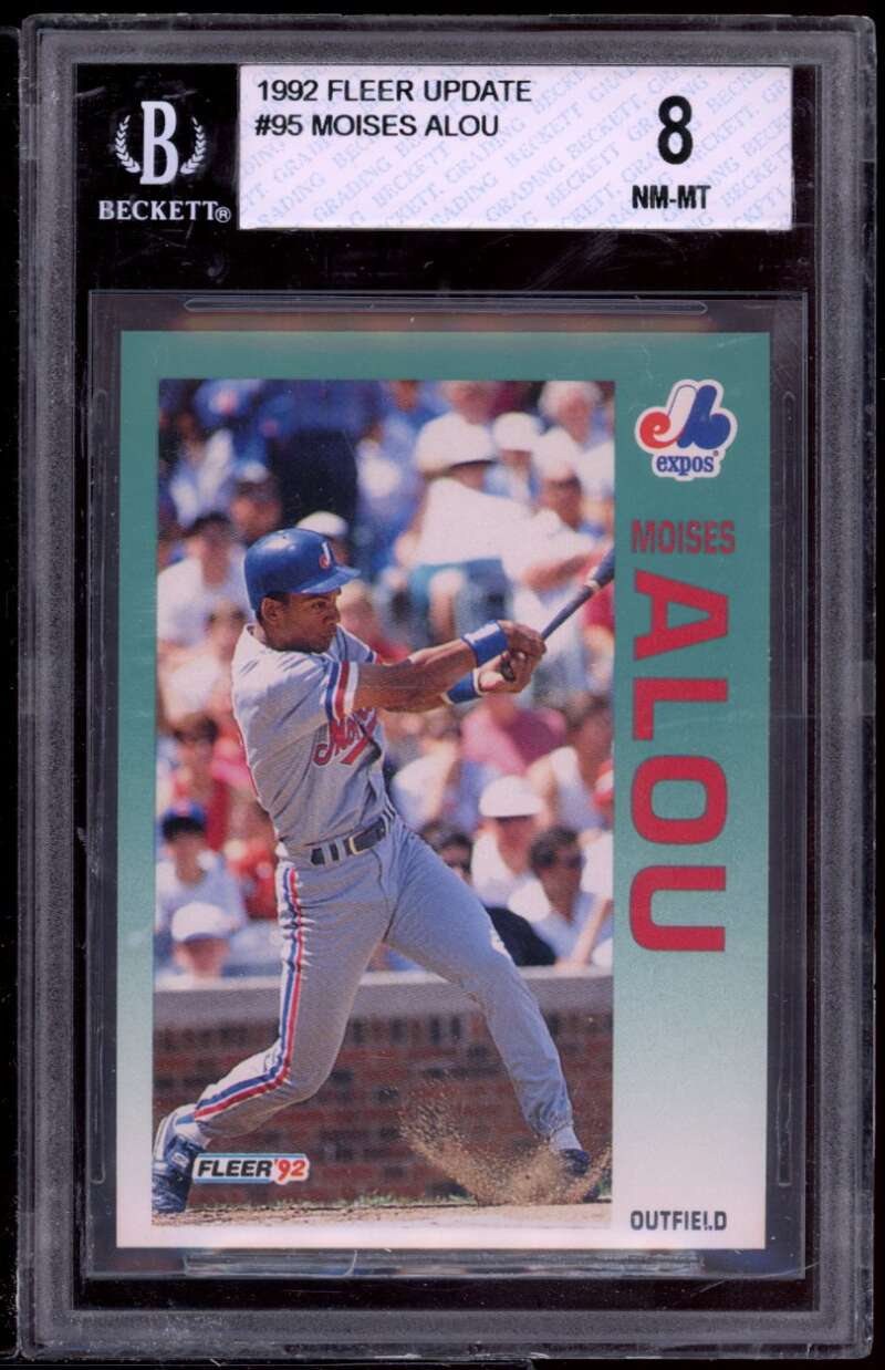 Moises Alou Card 1992 Fleer Update #95 BGS 8 (7.5 9 8.5 9) Image 1