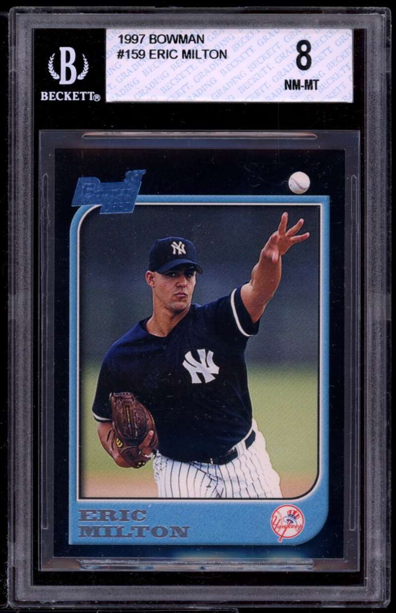 Eric Milton Rookie Card #159 1997 Bowman #159 BGS 8 (8.5 7.5 8.5 9) Image 1