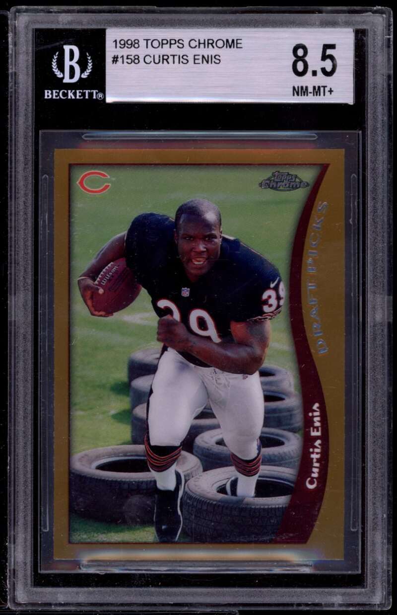 Curtis Enis Rookie Card 1998 Topps Chrome #158 BGS 8.5 (9.5 9 8.5 8.5) Image 1