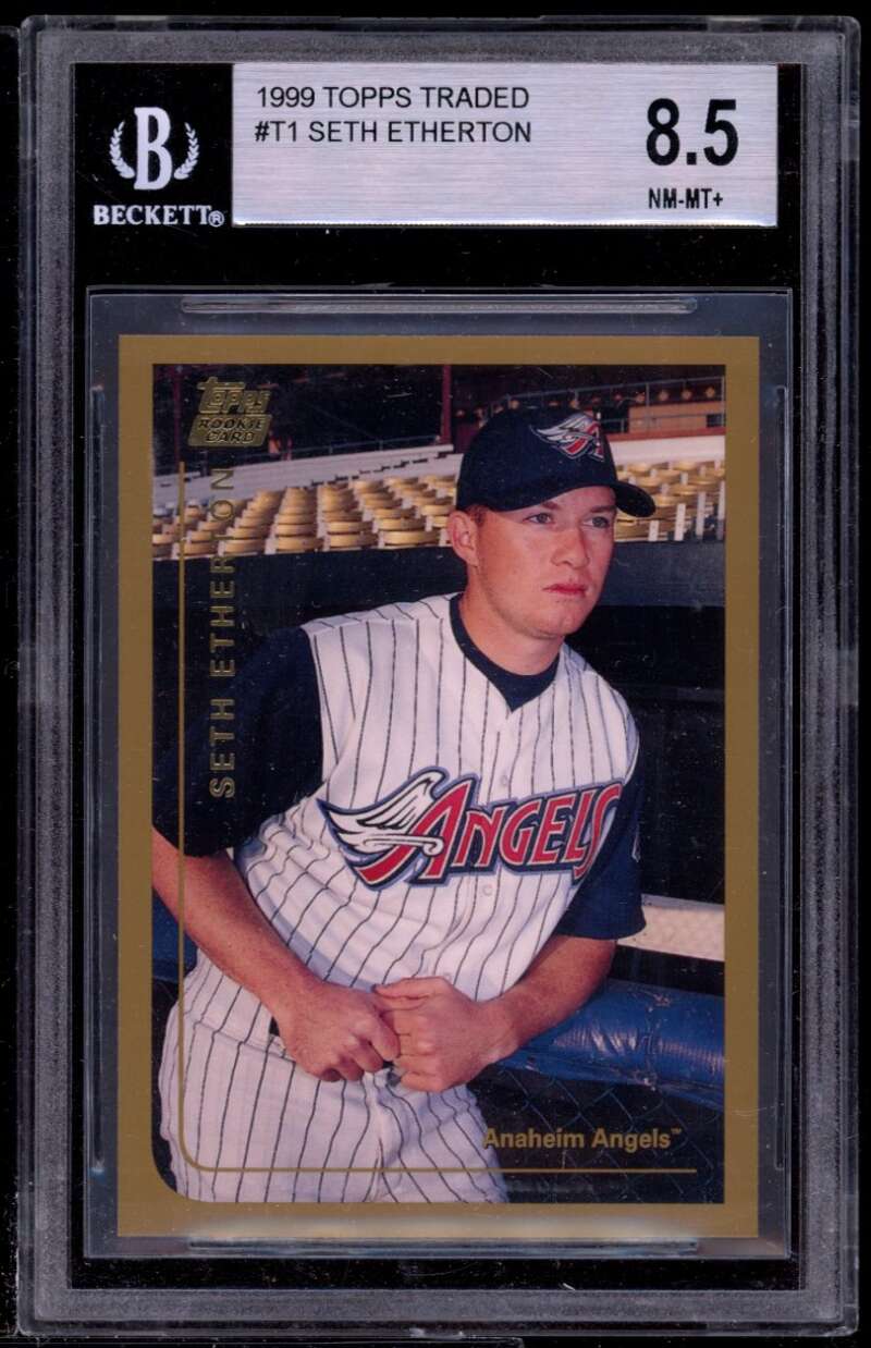 Seth Etherton Rookie Card 1999 Topps Traded #t1 BGS 8.5 (9 8.5 8.5 8.5) Image 1