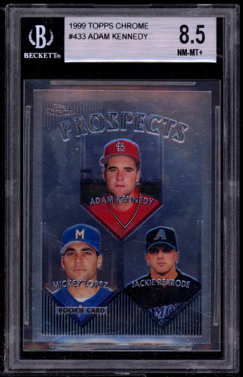 Adam Kennedy Rookie Card 1999 Topps Chrome #433 BGS 8.5 (8.5 8.5 8.5 9) Image 1