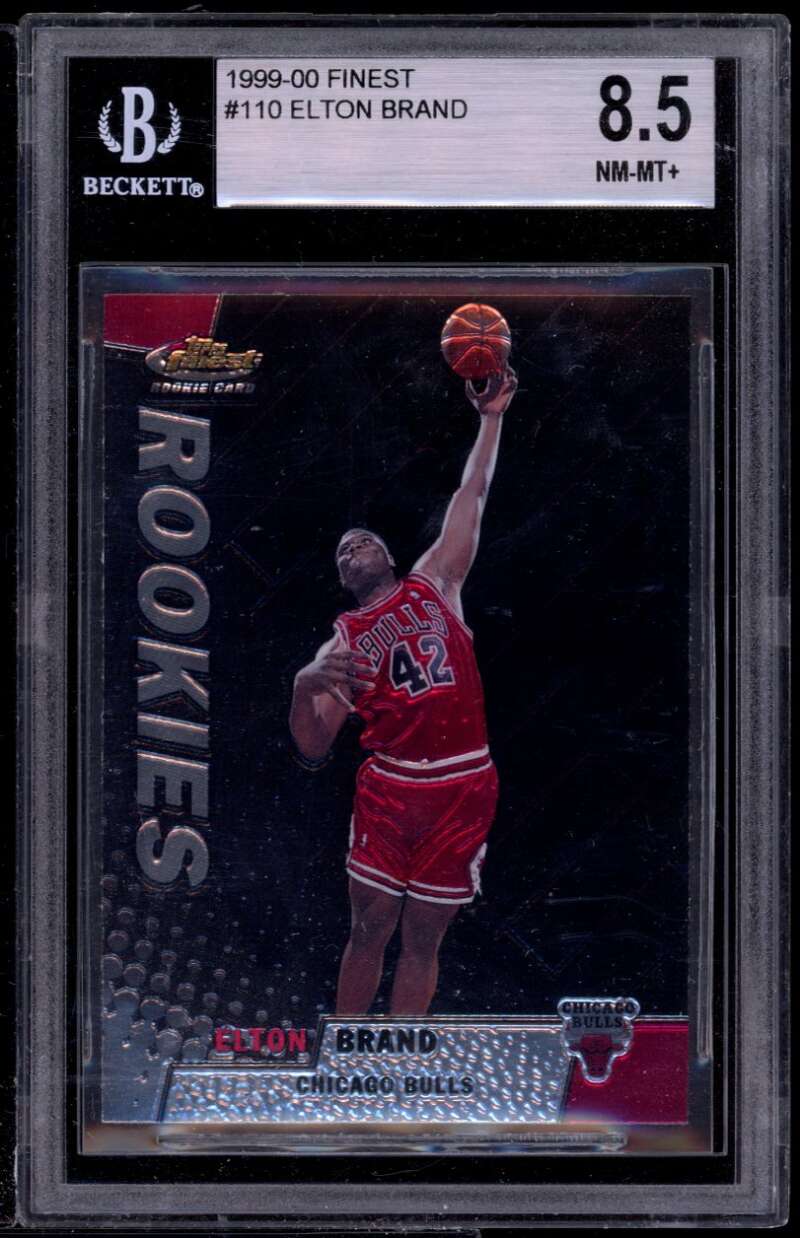 Elton Brand Rookie Card 1999-00 Finest #110 BGS 8.5 (10 9 8 8.5) Image 1