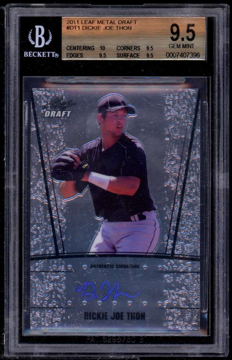 Dickey Joe Thon Rookie Card 2011 Leaf Draft #dt1 BGS 9.5 (10 9.5 9.5 9.5) Image 1