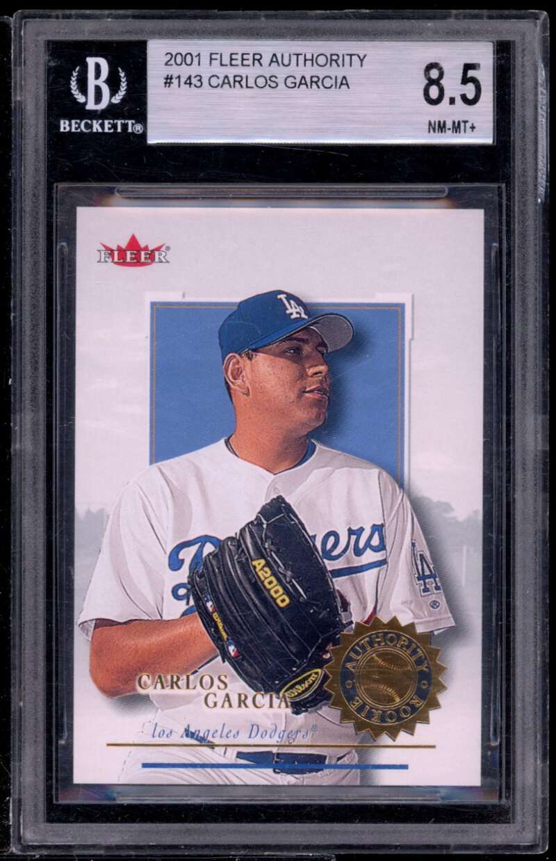 Carlos Garcia Rookie Card 2001 Fleer Authority #143 BGS 8.5 (9.5 8.5 8.5 9) Image 1