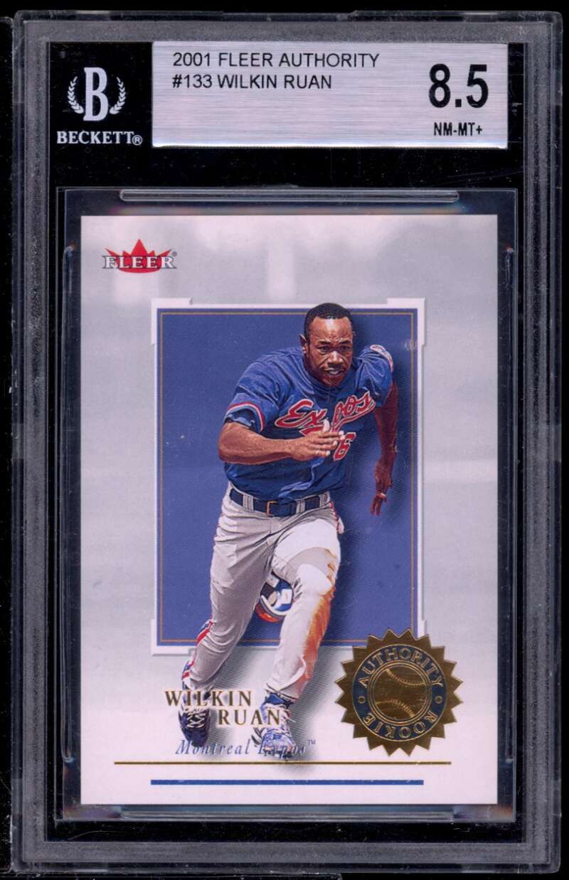 Wilkin Ruan Rookie Card 2001 Fleer Authority #133 BGS 8.5 (9.5 9 9 9) Image 1