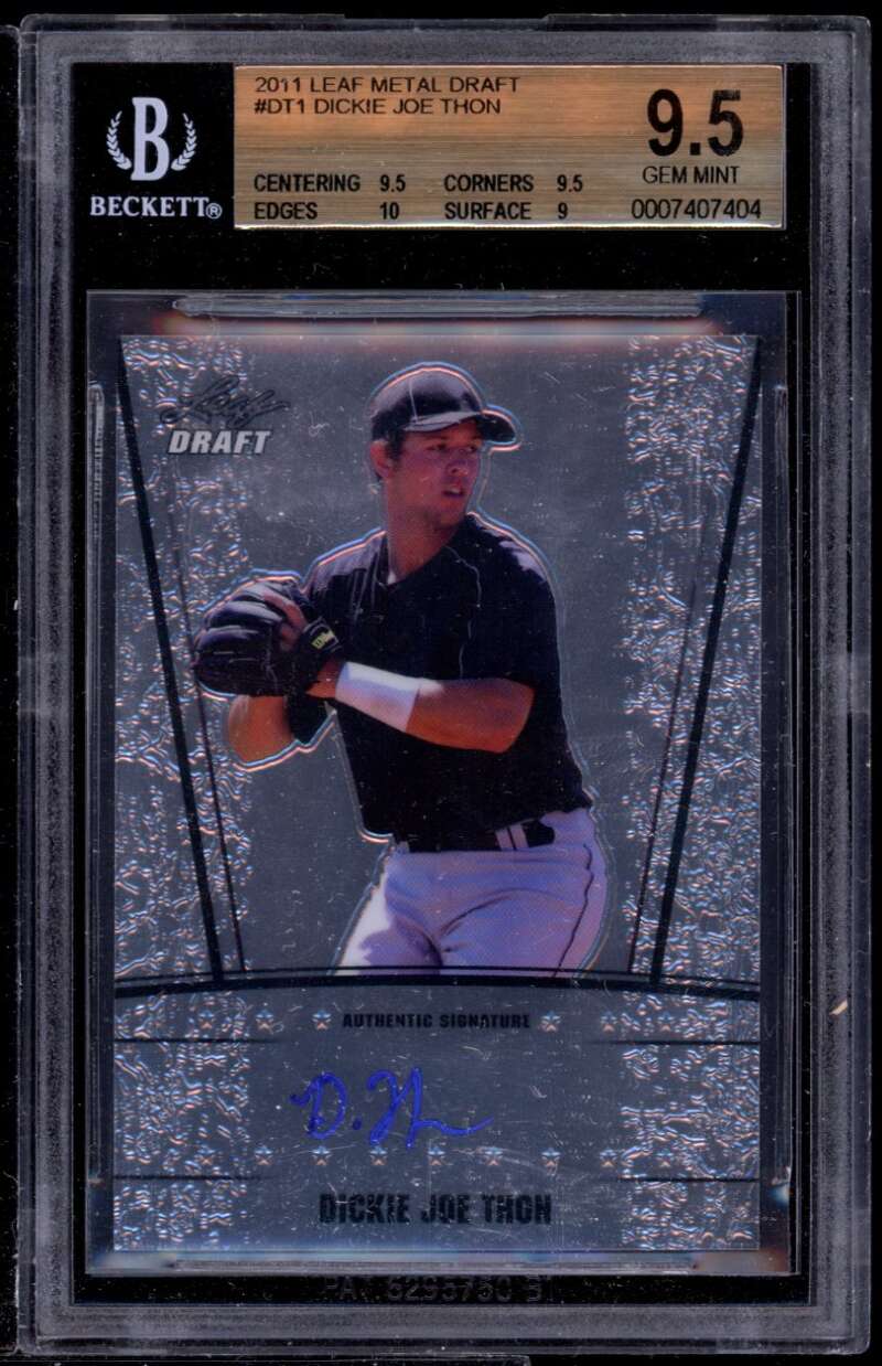 Dickey Joe Thon Rookie Card 2011 Leaf Draft #dt1 BGS 9.5 (9.5 9.5 10 9) Image 1