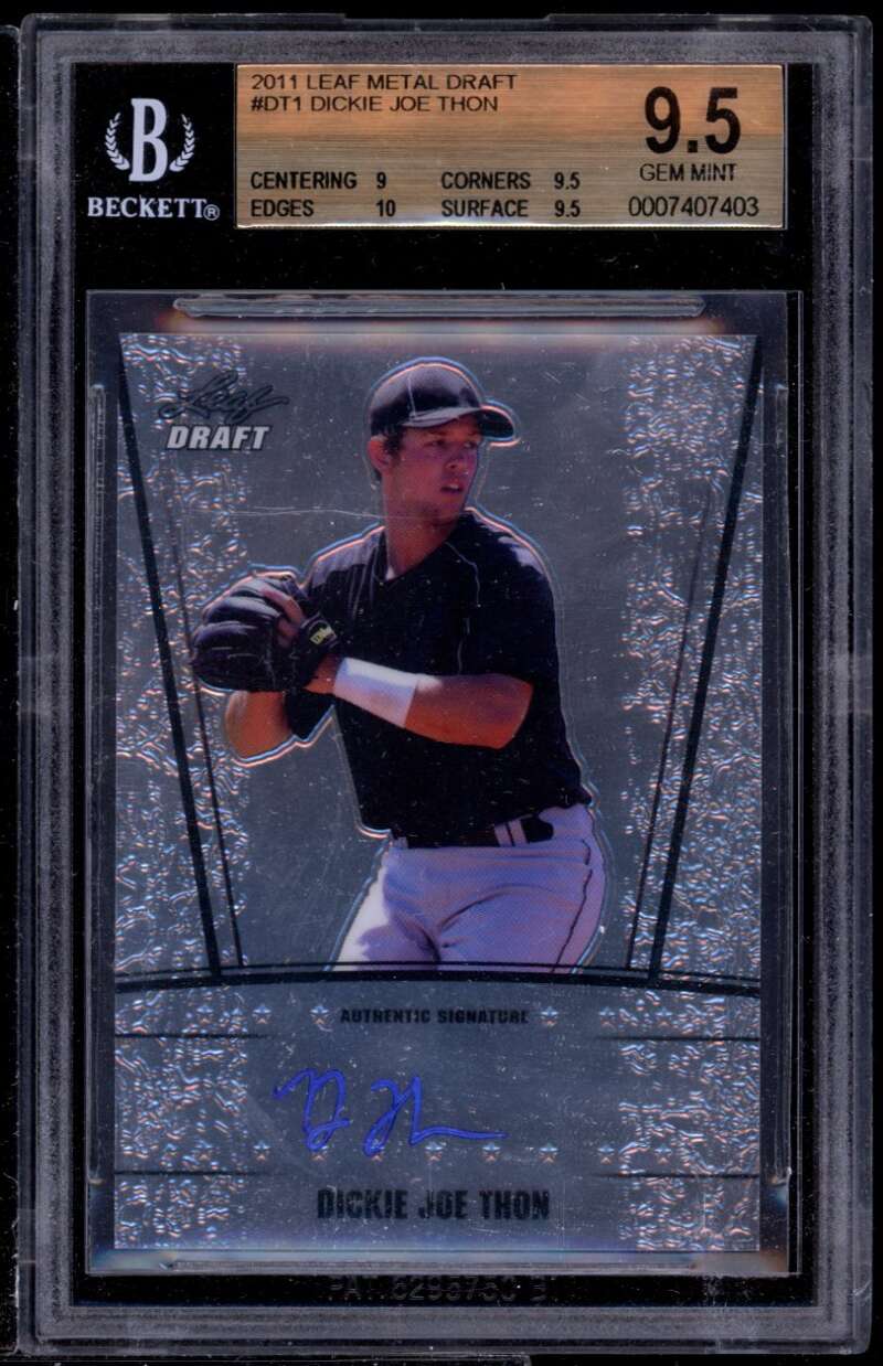 Dickey Joe Thon Rookie Card 2011 Leaf Draft #dt1 BGS 9.5 (9 9.5 10 9.5) Image 1