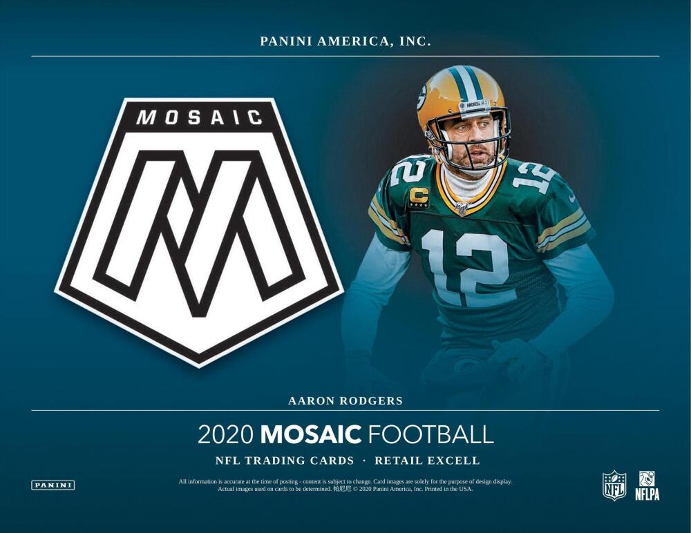 2020 Panini Mosaic Football 8-Pack Blaster Box Image 4