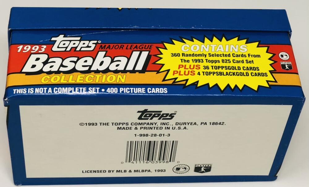 1993 Topps Vending Baseball Christmas Box Opened No Jeter or Gold Cards Image 4