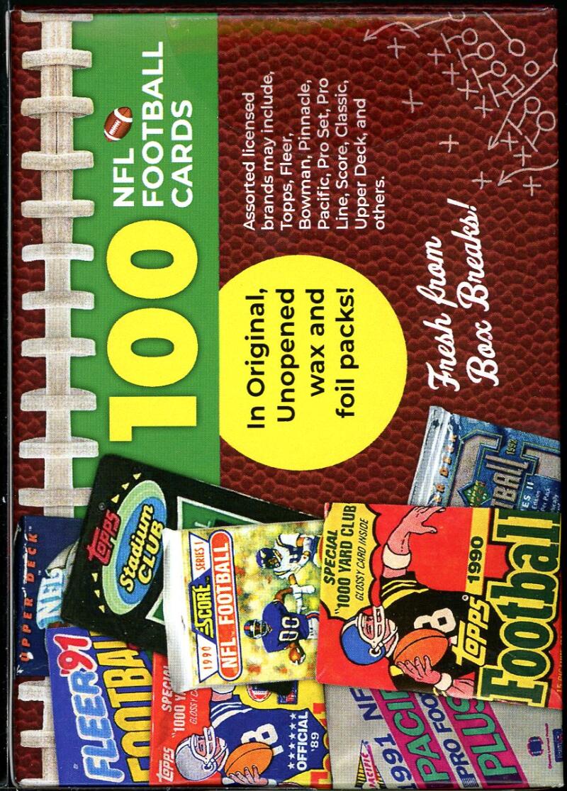 Superior Sports Investments LLC 100 NFL Football Cards in Original Unopened Wax and Foil Packs Blaster Box Image 5