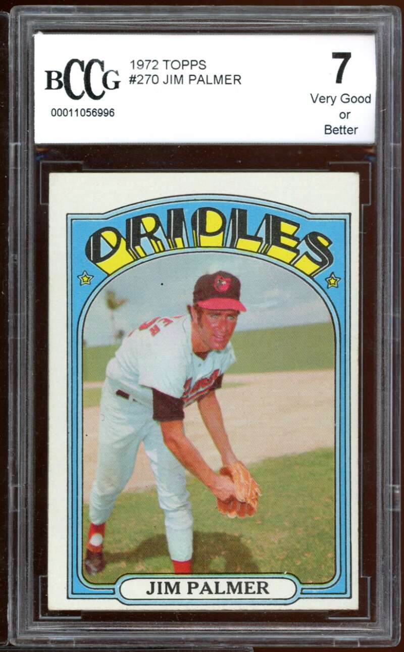 Jim Palmer Card 1972 Topps #270 BGS BCCG 7 Image 1